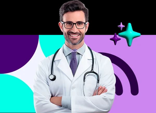 Profissional de saúde em atendimento